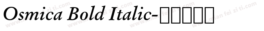 Osmica Bold Italic字体转换